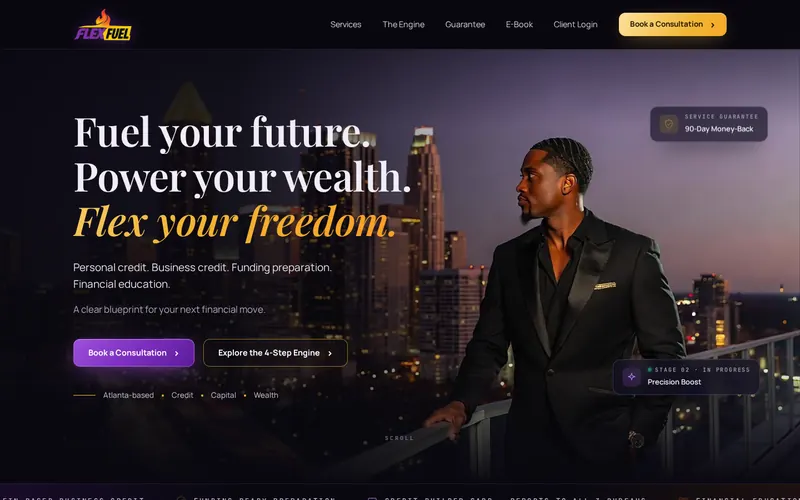 Flex Fuel website after the redesign
