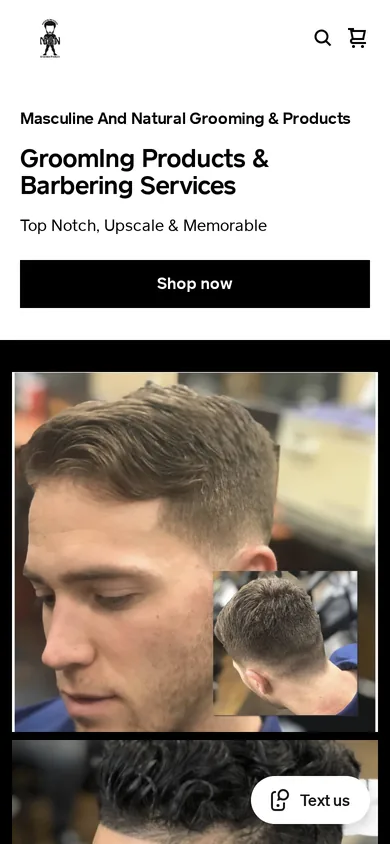Masculine And Natural on mobile, before