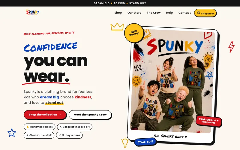 SPUNKY website after the redesign