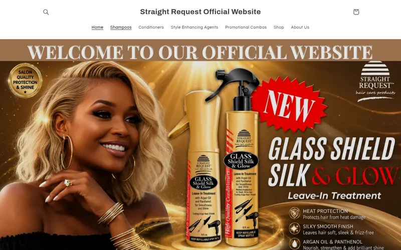 Straight Request website before the redesign